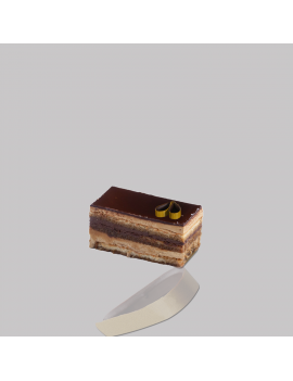 Entremet chocolat et décor chocolat bouclette or La Fabrique à desserts
